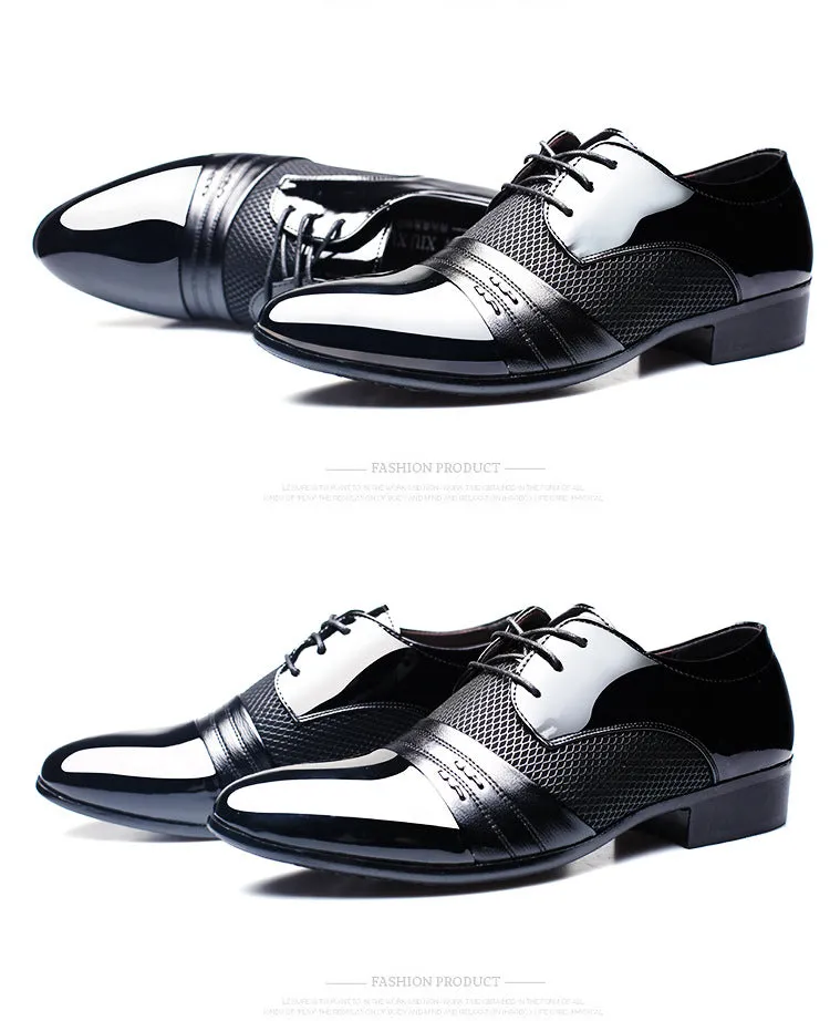 Business Flat Black Brown Breathable Low Top Mens Formal Office Shoes