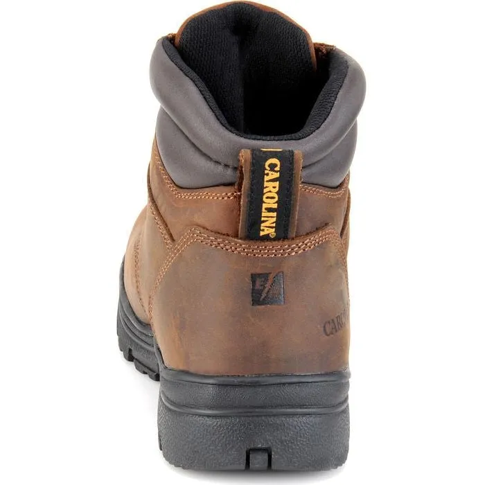 Carolina Men's Engineer 6" Steel Toe WP Slip Resist Work Boot -Brown- CA3526