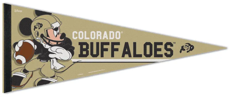 Colorado Buffaloes "Mickey Mouse QB Gunslinger" Official NCAA/Disney Premium Felt Pennant - Wincraft Inc.