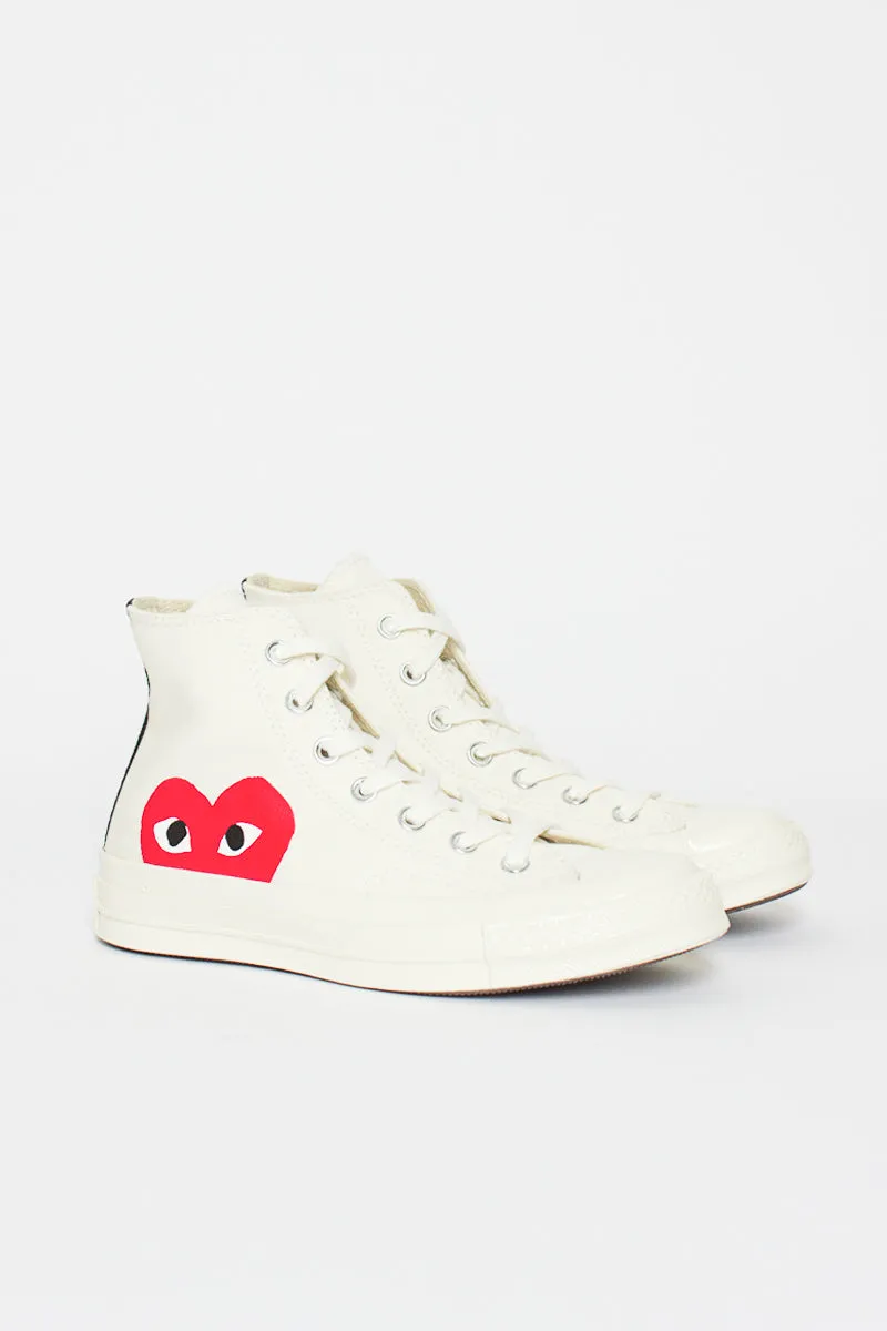 Comme Des Garçons PLAY X Chuck Taylor 1970s Hi Milk/White