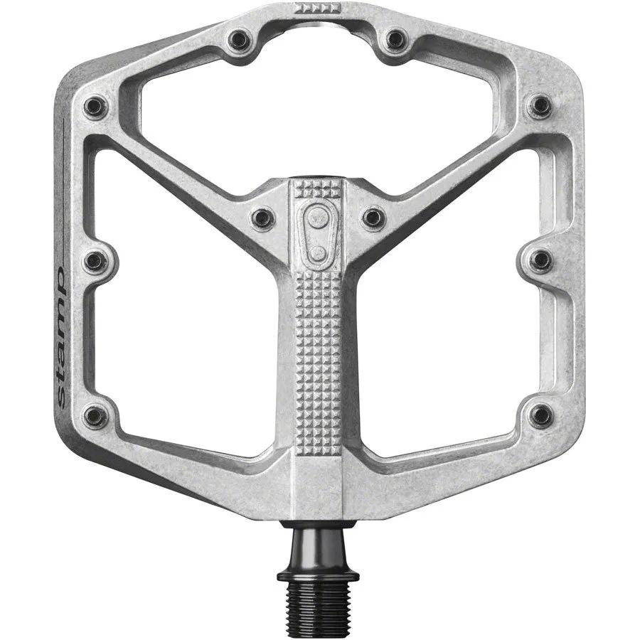 Crank Brothers Stamp 2 Raw Aluminum Large-Size Platform Pedals 9/16"