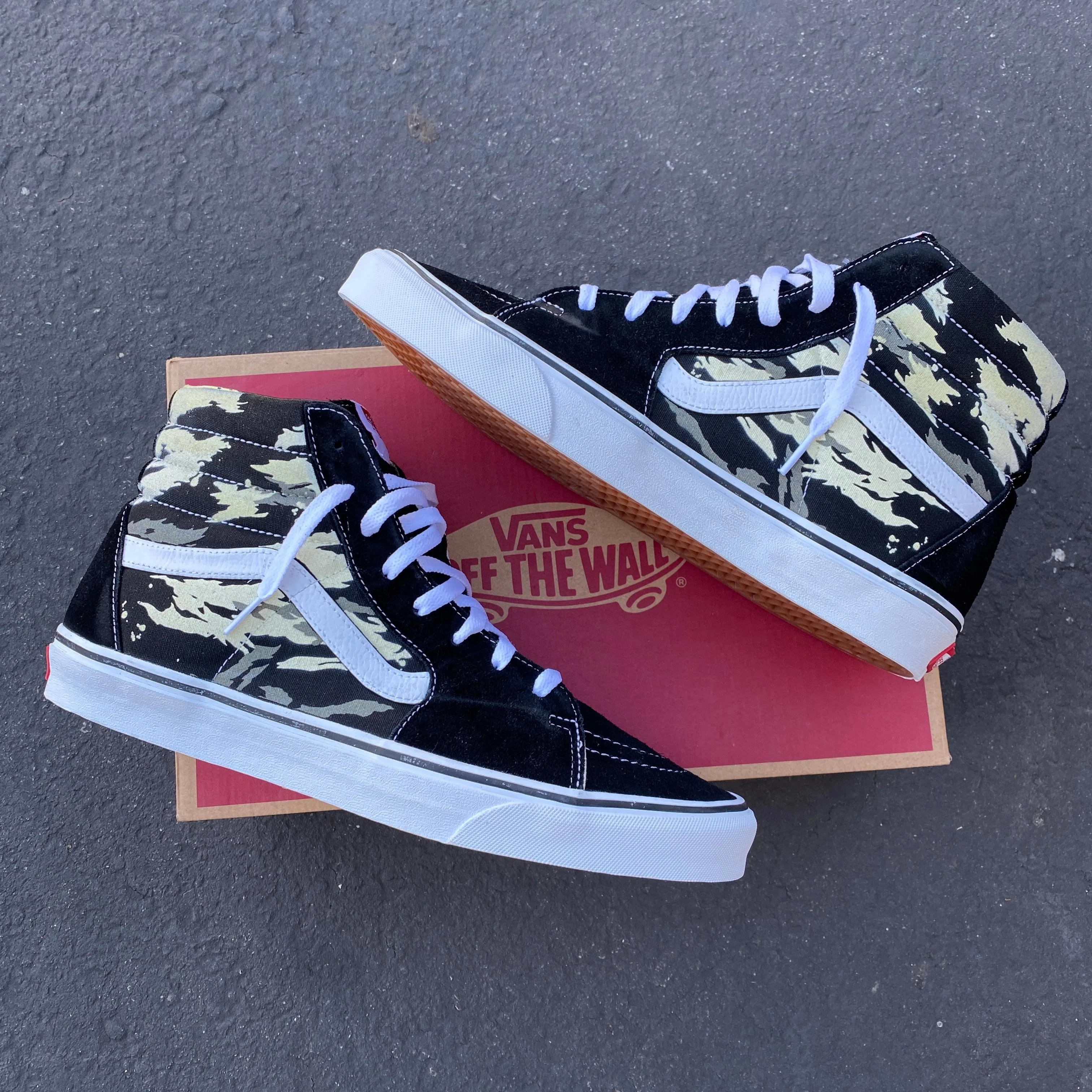 Custom Sk8 Hi Camo - Custom Vans Shoes