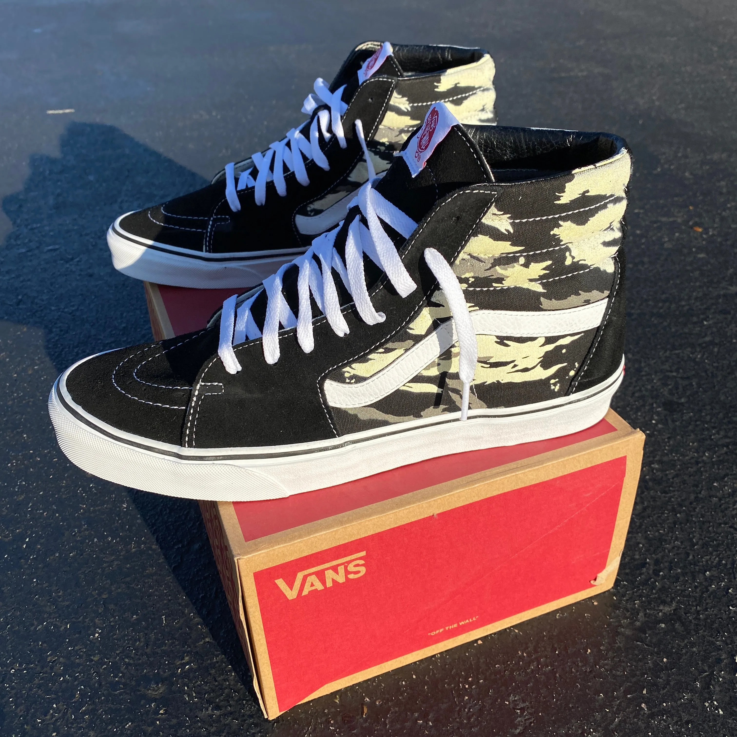 Custom Sk8 Hi Camo - Custom Vans Shoes