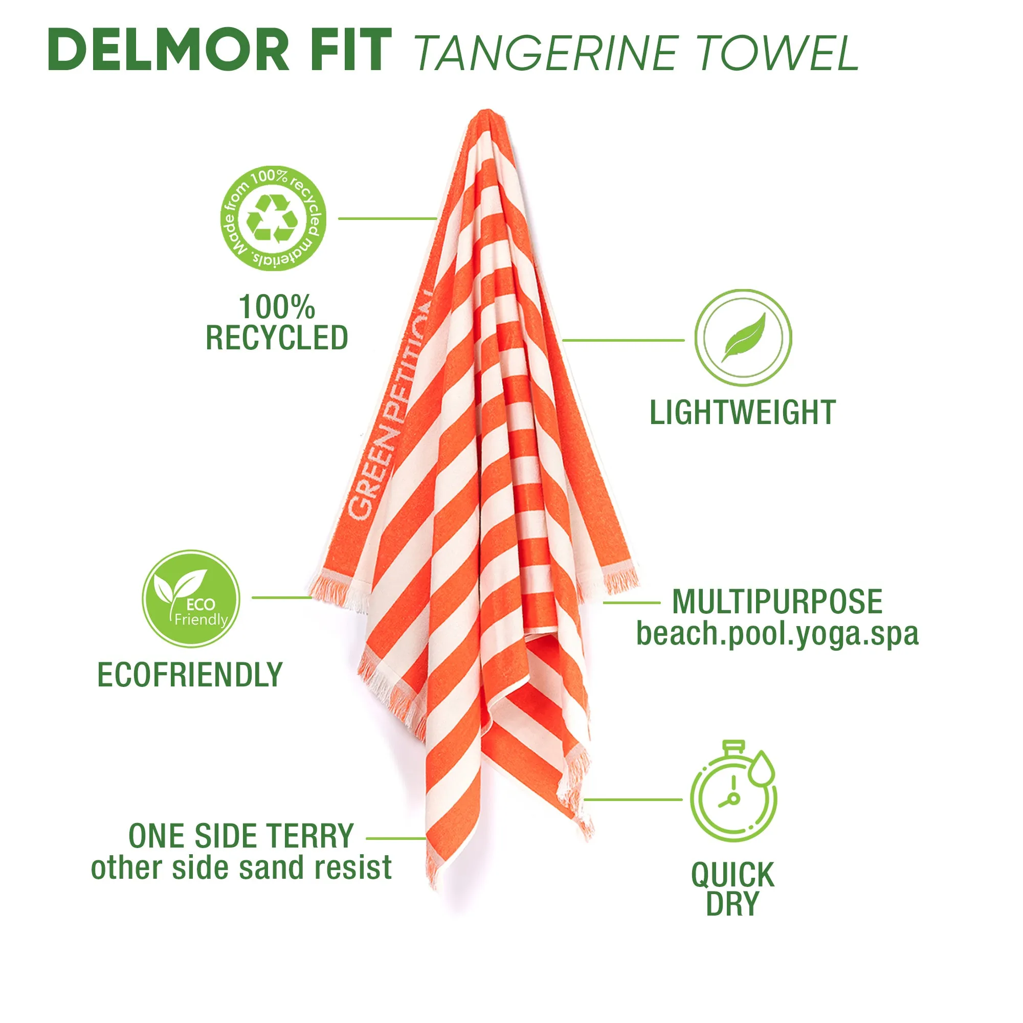 Delmor FIT Tangerine Bath Towel