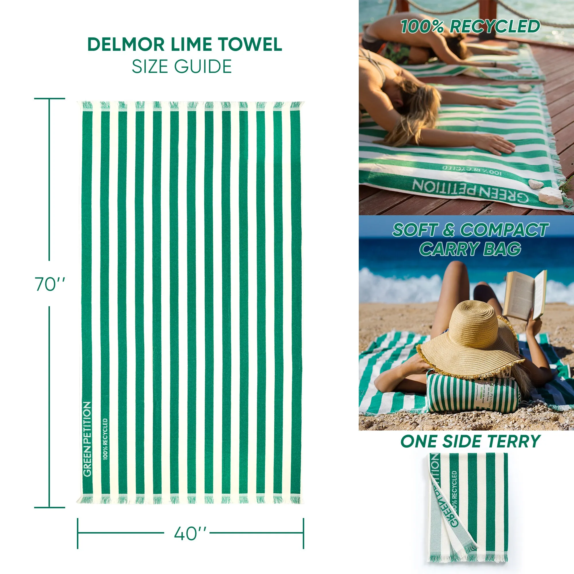 Delmor Lime Beach Towel