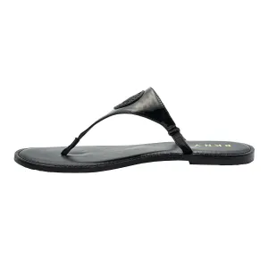 Dkny Flipflops Flat Sandals Patent Leather Black Colour For Women