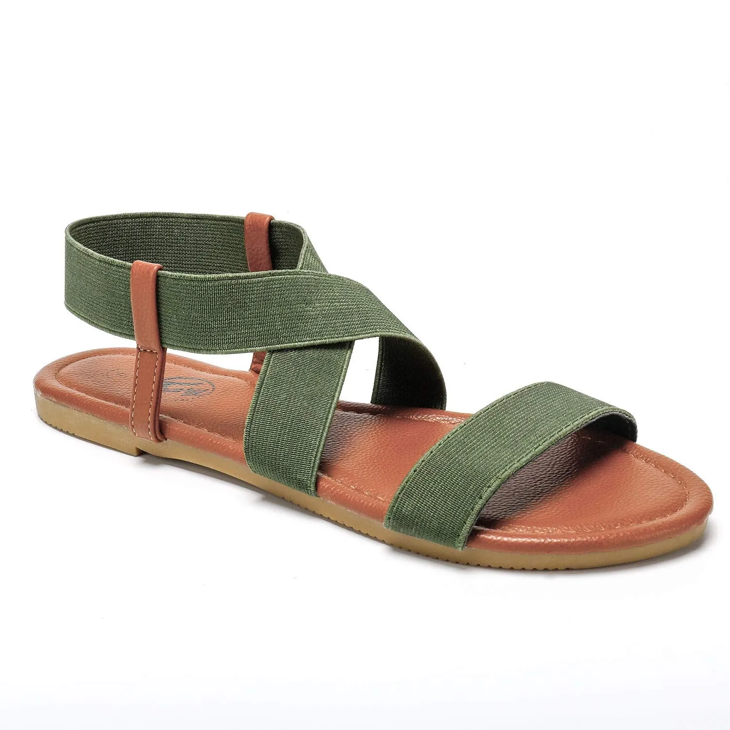 Elastic Strap Cute Flat Sandals