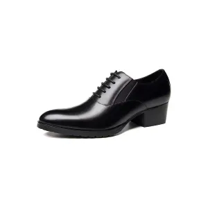 Embossed Elegance Pointed Toe Oxford Dress Shoes