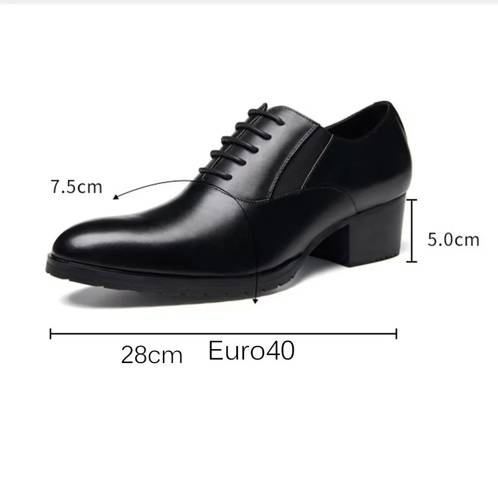 Embossed Elegance Pointed Toe Oxford Dress Shoes