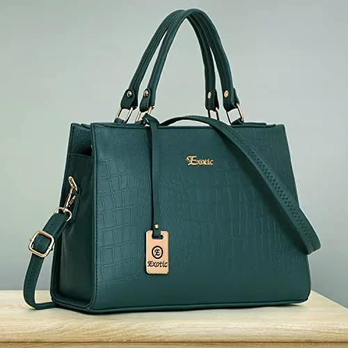 EXOTIC Formal hand bag for women (Dark Green)