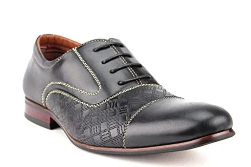 Ferro Aldo Men's 19507L Cap Toe Pattern Oxfords Dress Shoes