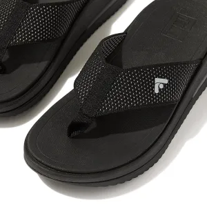 FitFlop Womens Surfa Two Tone Webbing Toe Post Black