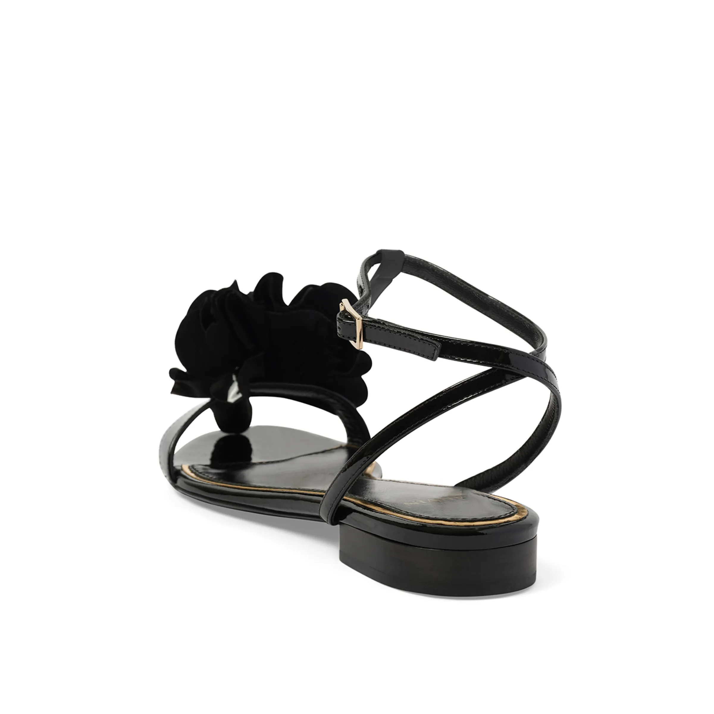 Flat Sandal in Black