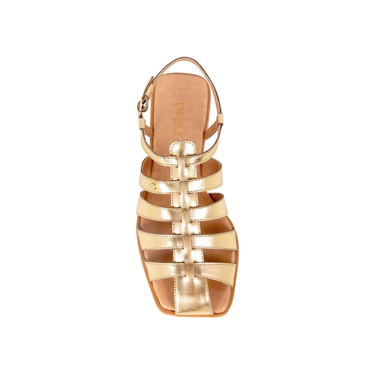 Franciscana Flat Sandals - Metallic Gold