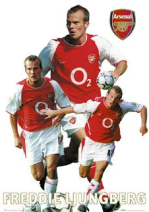 Freddie Ljungberg "Bright Star" Arsenal FC Poster - GB 2003