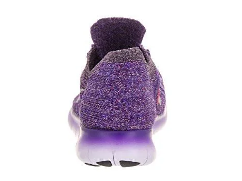 Free Rn Flyknit Grnd Purple/Wht/Brt Mng/Plm Fg Running Shoe 9 US