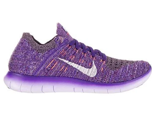 Free Rn Flyknit Grnd Purple/Wht/Brt Mng/Plm Fg Running Shoe 9 US