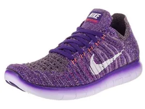 Free Rn Flyknit Grnd Purple/Wht/Brt Mng/Plm Fg Running Shoe 9 US