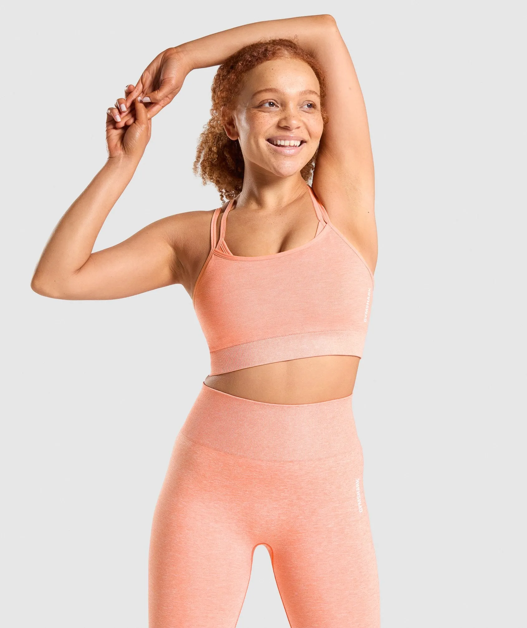 Gymshark Adapt Marl Seamless Sports Bra - Orange