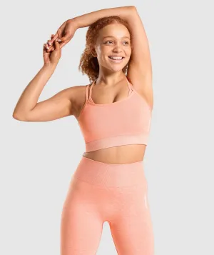 Gymshark Adapt Marl Seamless Sports Bra - Orange