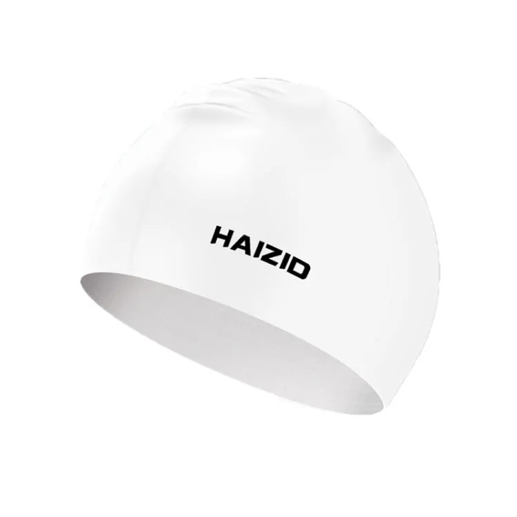 HAIZID Silicone Waterproof Oversized Swimming Cap, Color: White 50g