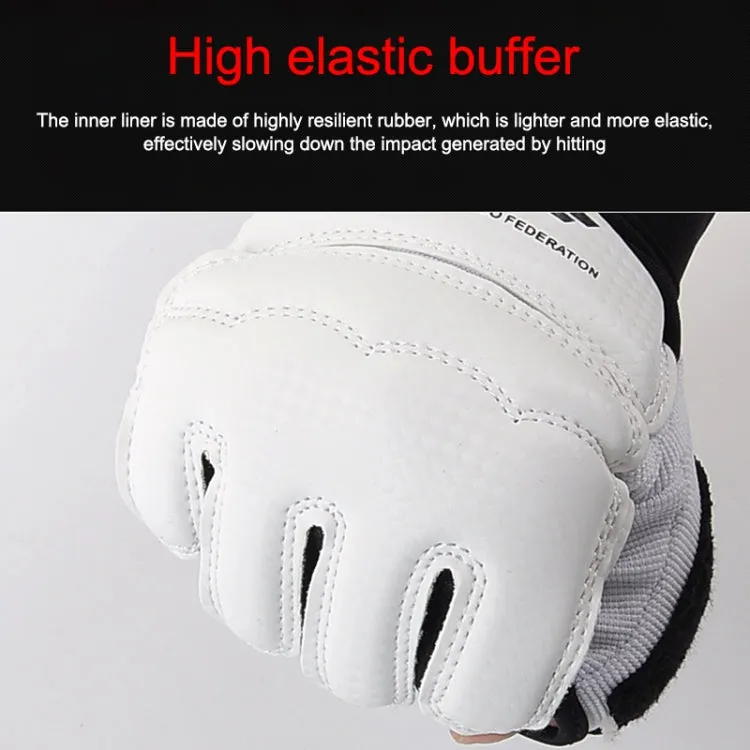 Half Fingers Adults Sandbag Training Boxing Gloves PU Leather Fitness Sparring Taekwondo Gloves, SIZE:M