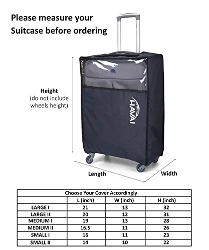 HAVAI Suitcase Storage Protector - Store your suitcase Safely (30 Inch), Navy Blue, Pack of 1