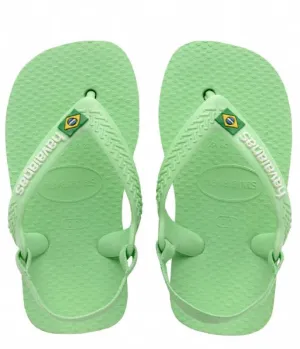 HAVAIANAS BABY BRASIL LOGO II - HYDRO GREEN