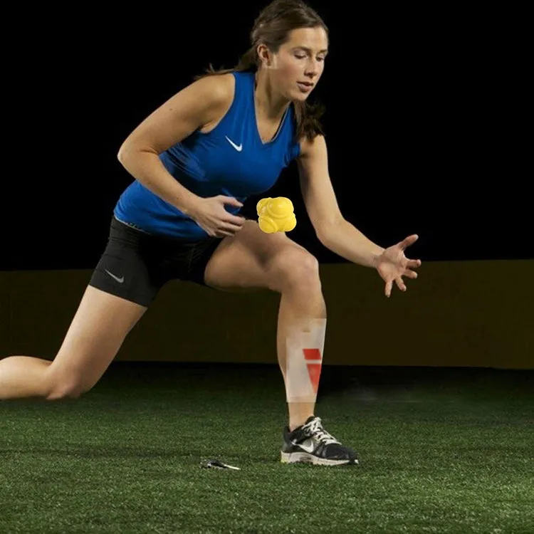 Hexagonal Reaction Ball Quickness and Agility Training Ball, Training Hand and Eye Coordination(Yellow)