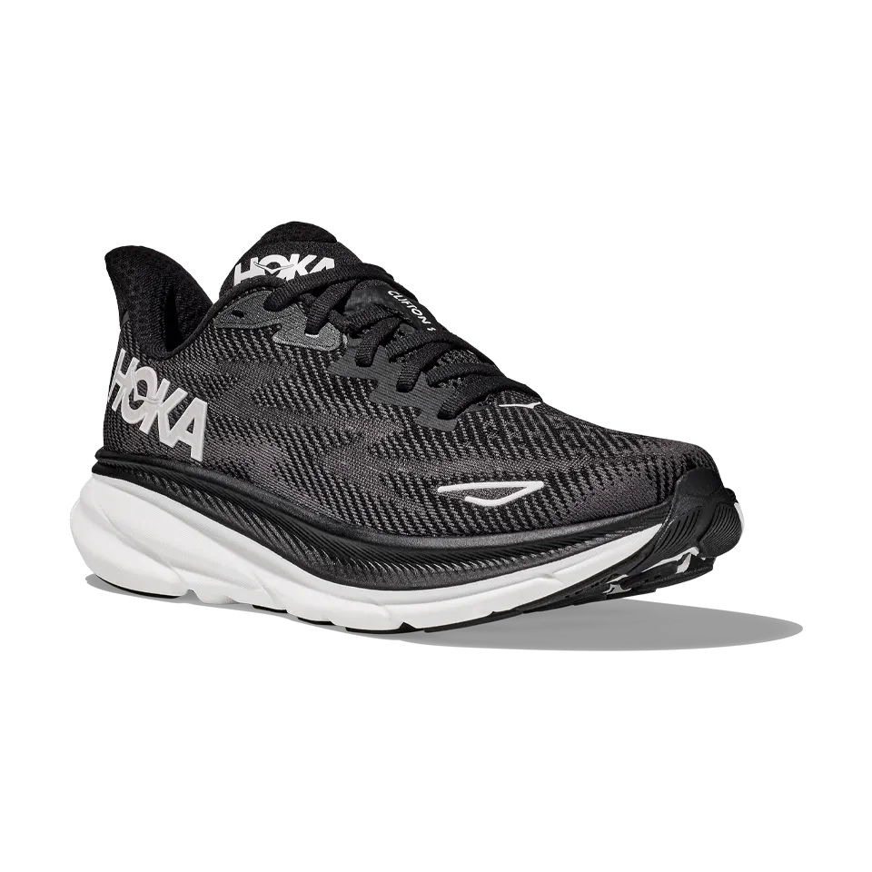 HOKA Women's Clifton 9 Black/White