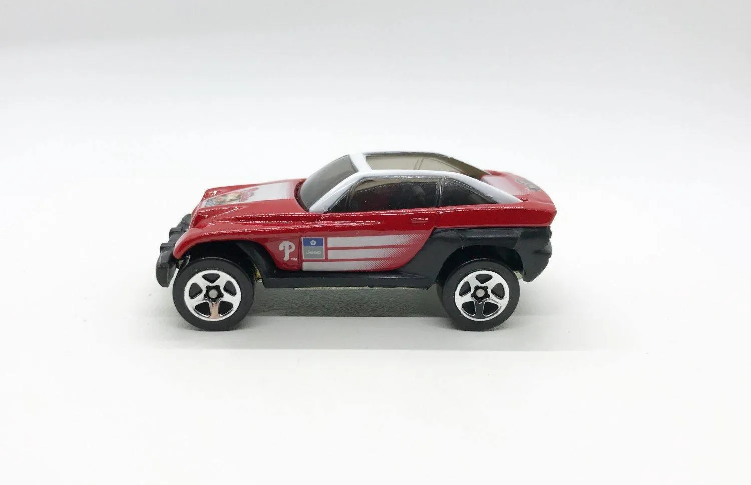 Hot Wheels Red DCC Phillies Jeepster (2000)