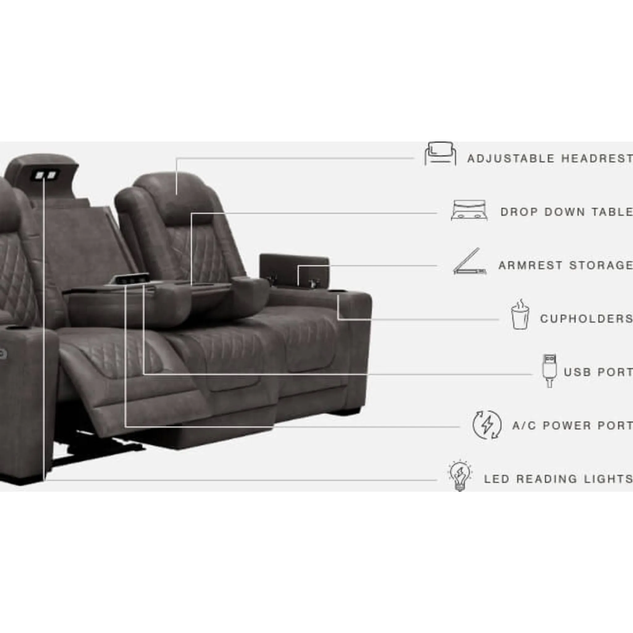 HyllMont Reclining Sofa with Power