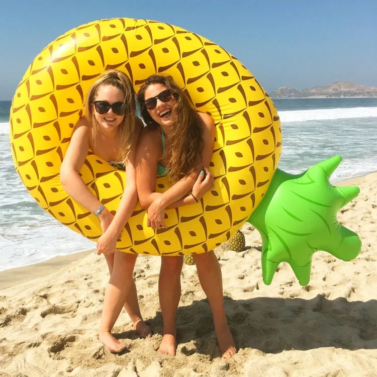 Inflatable Pineapple Shaped Swimming Ring, Inflated Size: 155 x 95cm