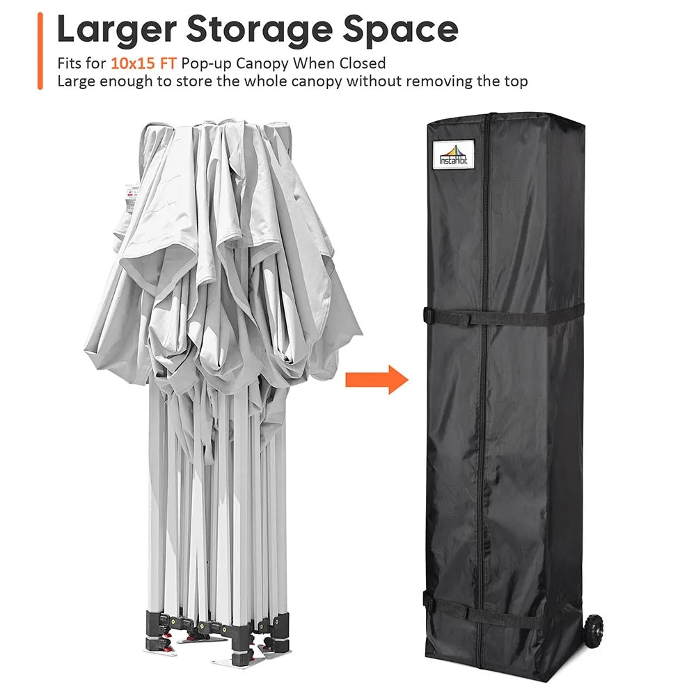 InstaHibit 10x15 Pop Up Canopy Rolling Storage Bag 15x11x64"