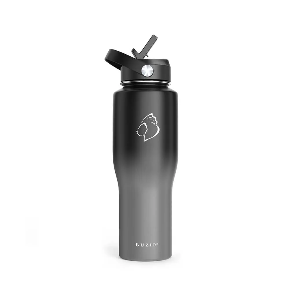 Insulated Water Bottle Fits in Car Cup Holder | 32oz  | Shadow