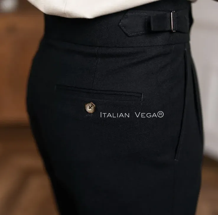 Italian Black Signature Gurkha Pants by Italian Vega®