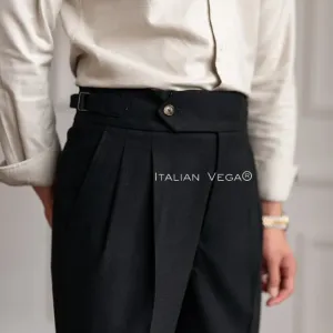 Italian Black Signature Gurkha Pants by Italian Vega®