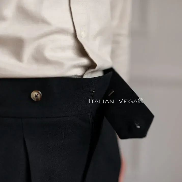 Italian Black Signature Gurkha Pants by Italian Vega®