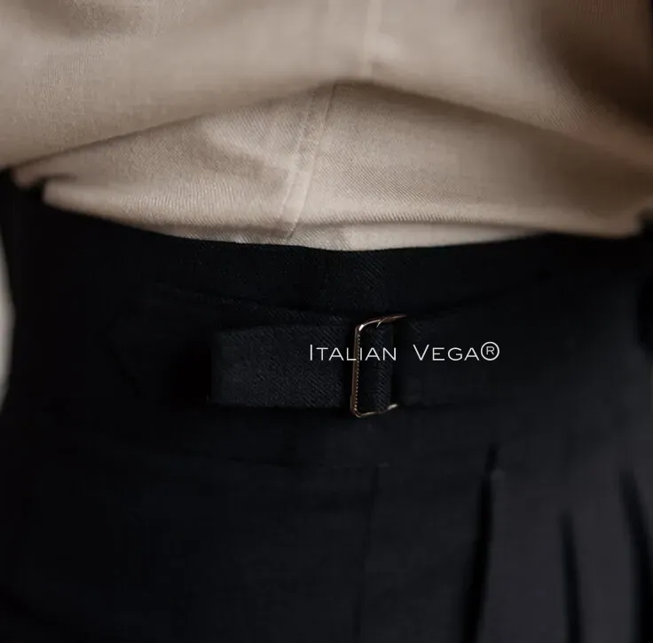 Italian Black Signature Gurkha Pants by Italian Vega®