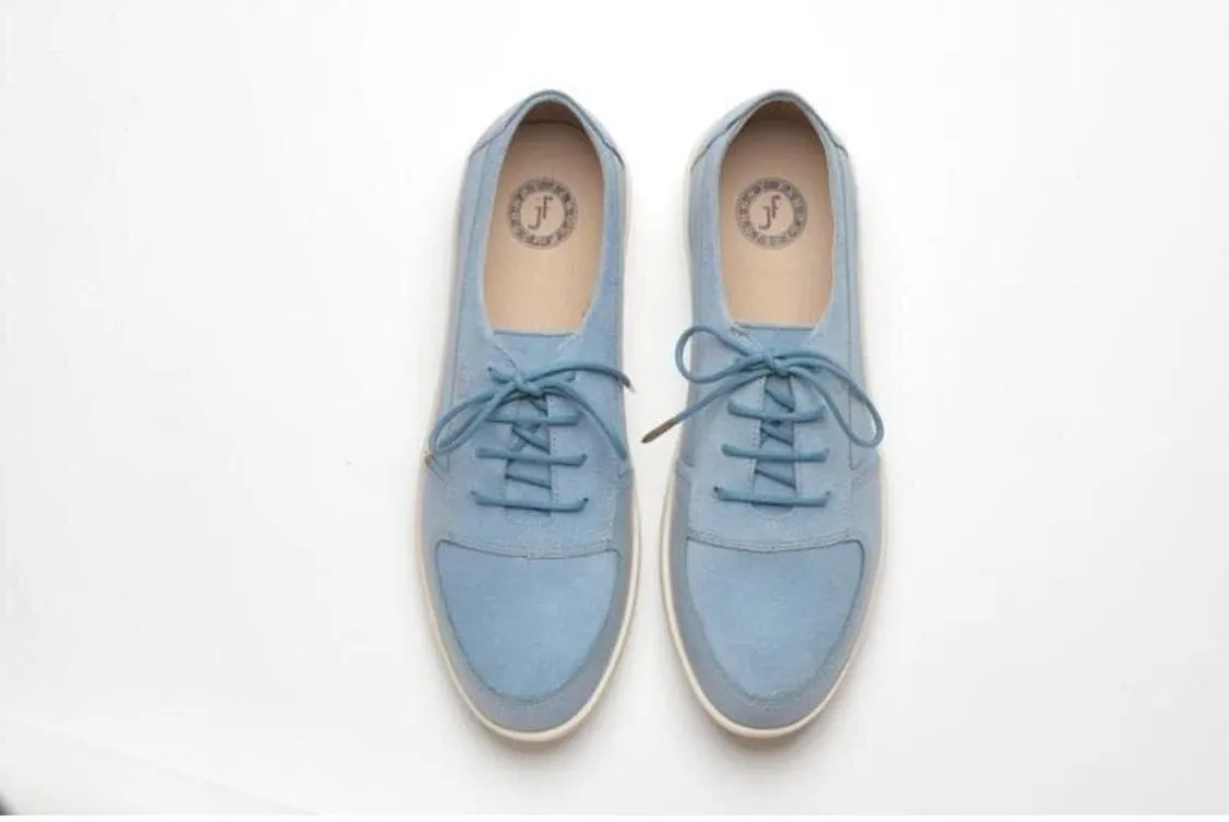 Johnny Famous Bally Style Midtown Men's Baby Blue Suede Low Tops