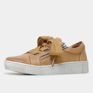 Jovi Tan Leather Sneakers