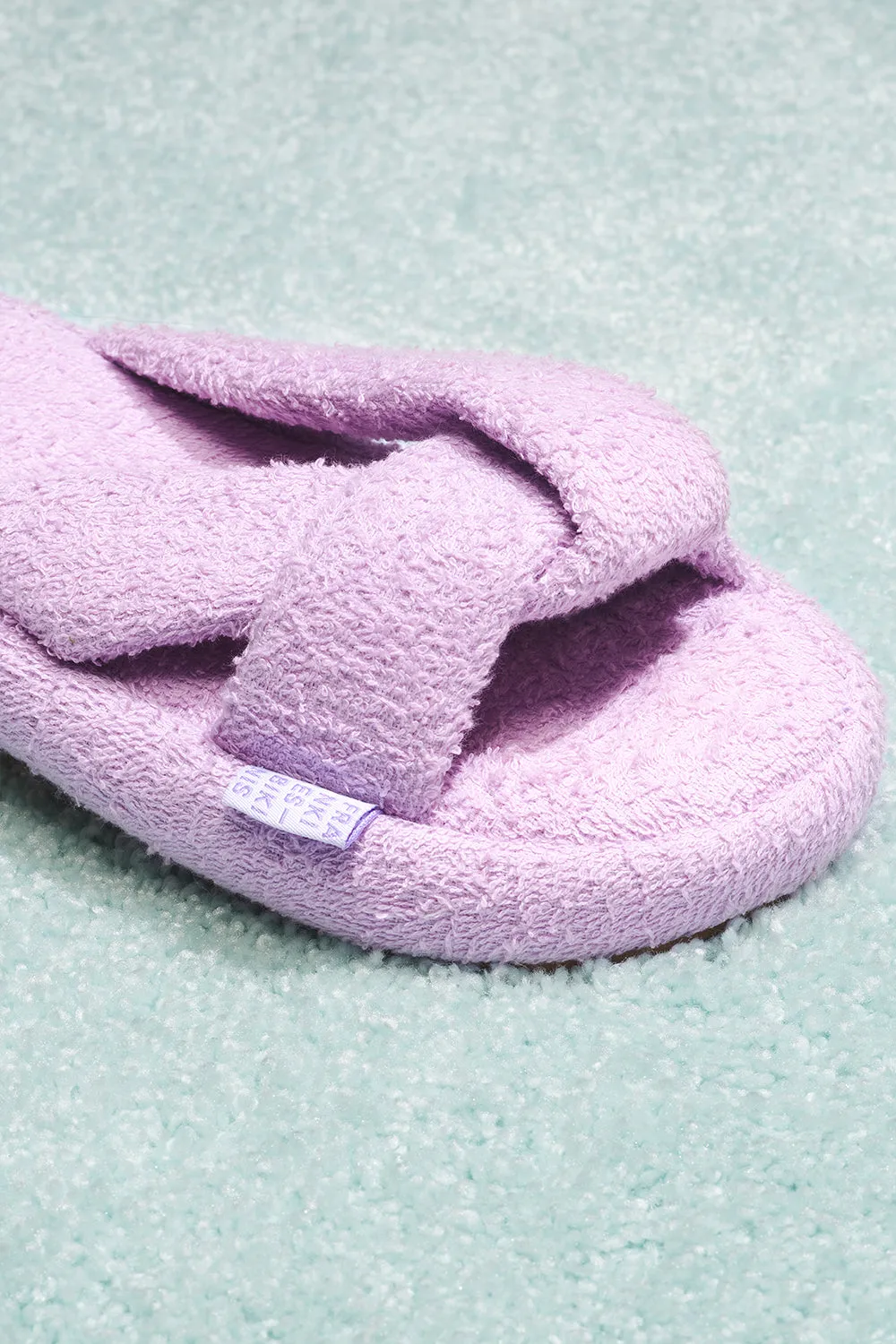 Juna Terry Slide Sandal - Lilac