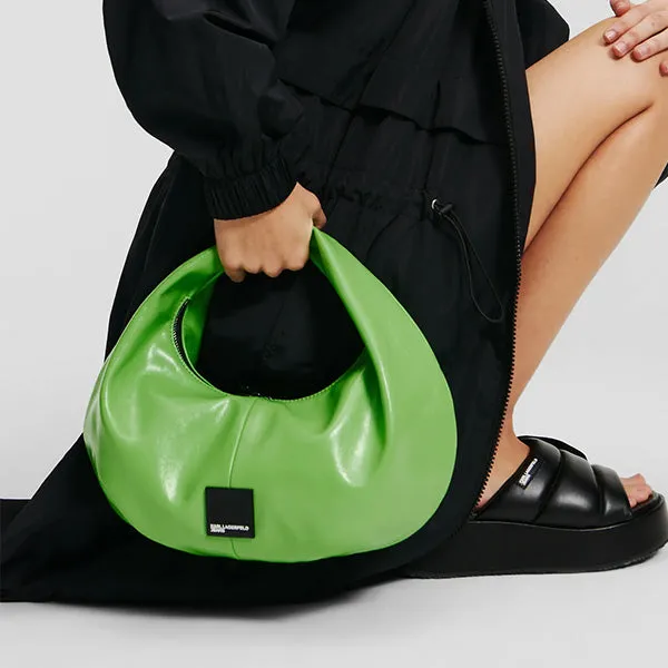 KARL LAGERFELD BOX LOGO GREEN BAG