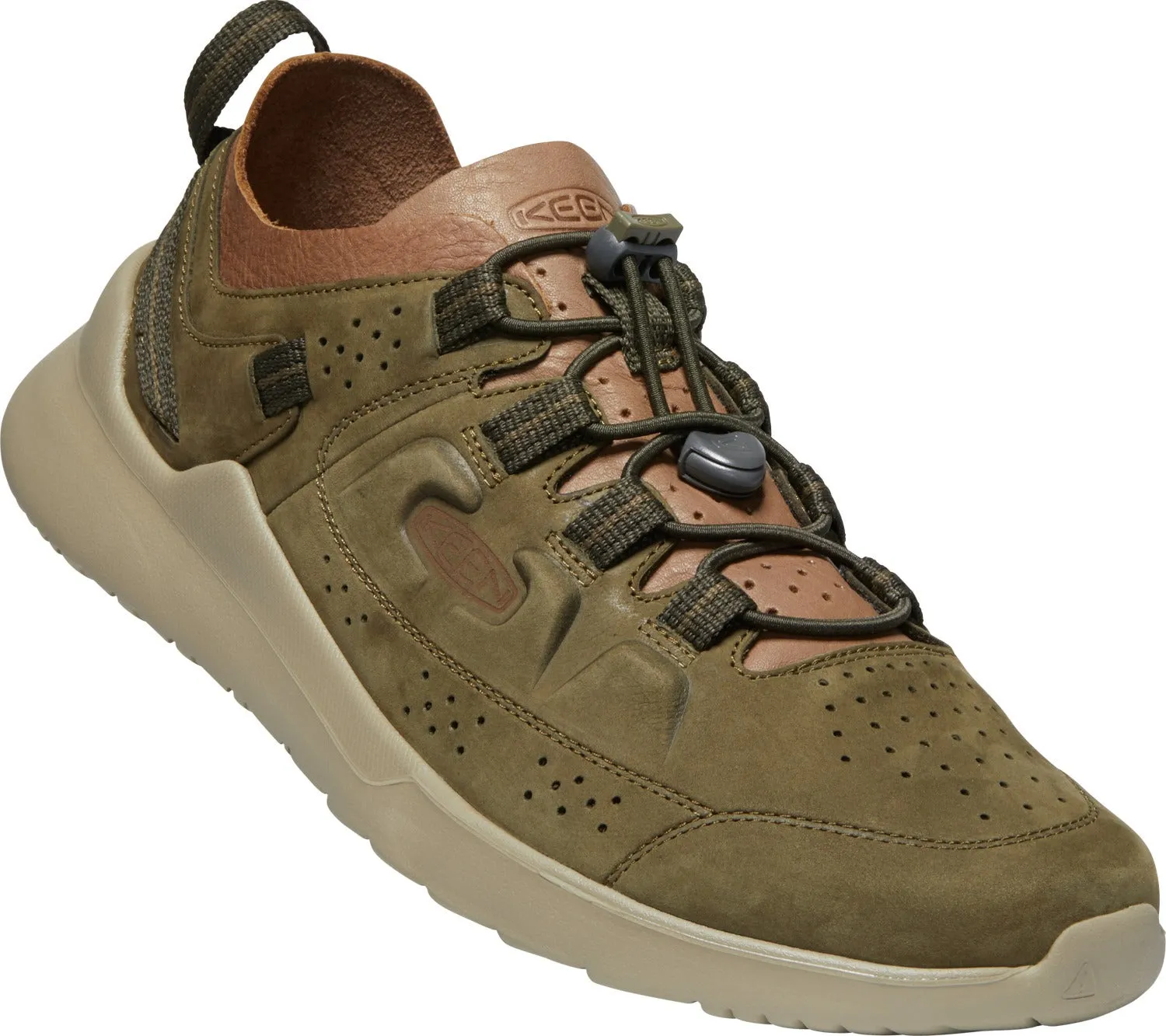 'Keen Outdoor' Men's Highland Oxford Sneaker - Dark Olive / Plaza Taupe