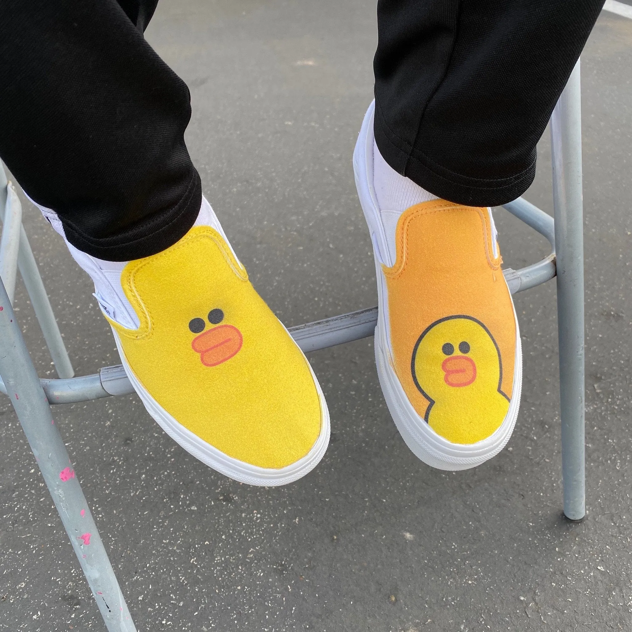 Kids Shoes - Sally The Duck Custom Slip Ons