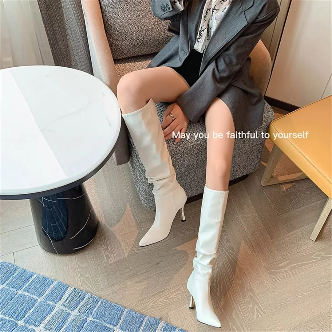 LeathElegance Artisan Winter Cowhide Chic Boots