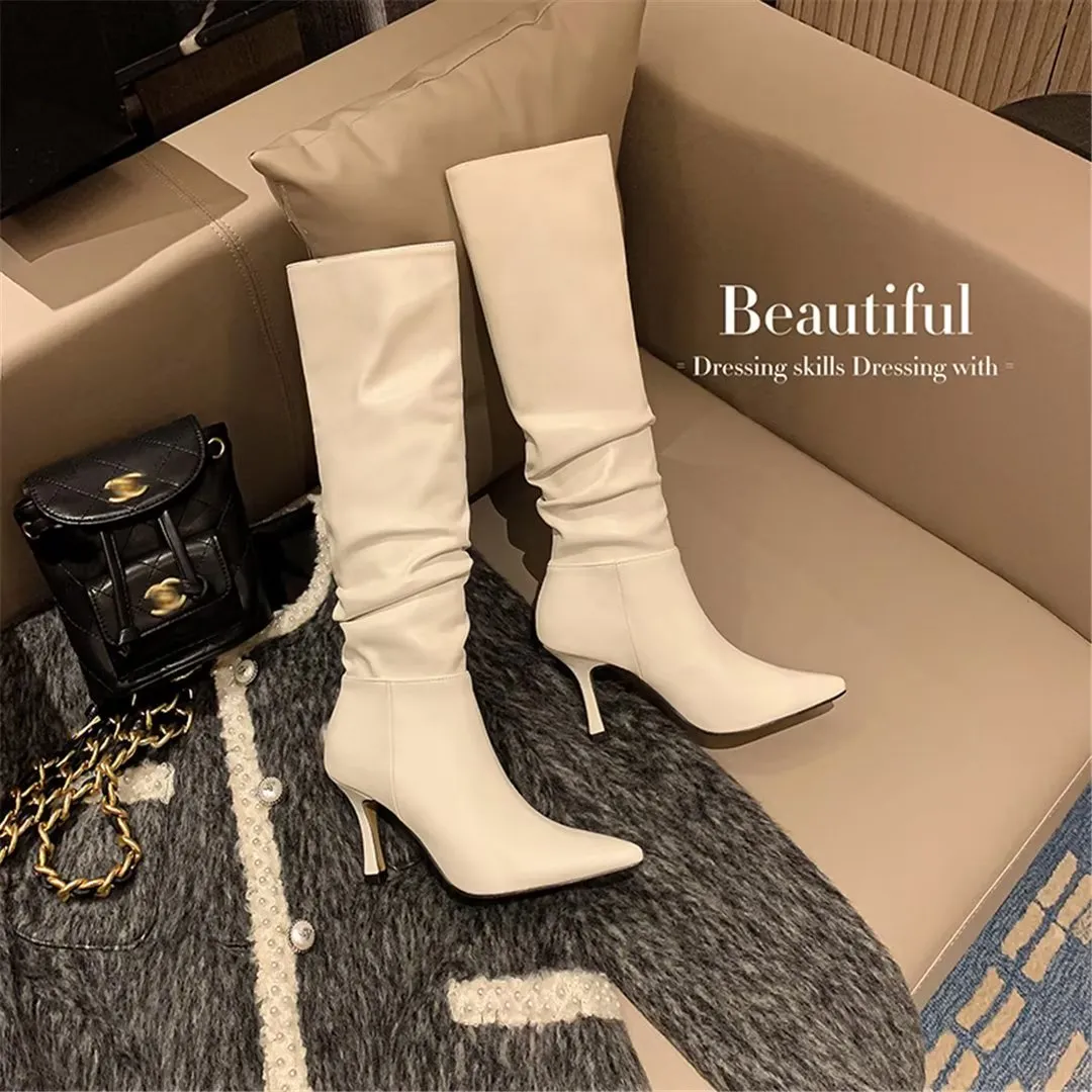 LeathElegance Artisan Winter Cowhide Chic Boots