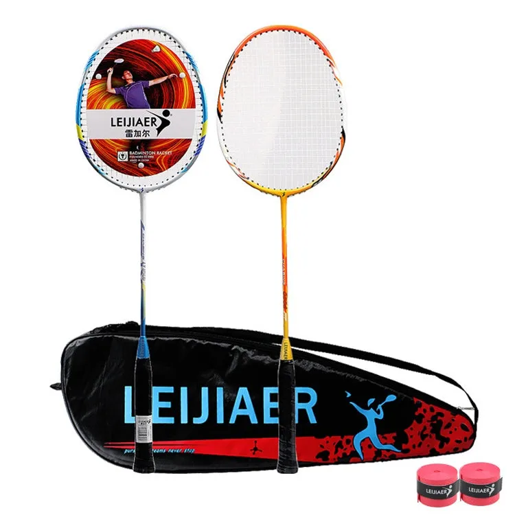 LEIJIAER 8506 Carbon Composite Badminton Racket   5 Sweatbands Set for Adults