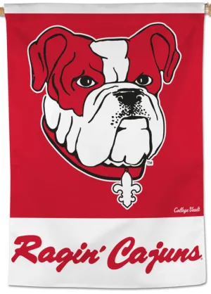 Louisiana-Lafayette Ragin' Cajuns "R.C. Bulldog" Retro-Style Official NCAA Premium 28x40 Wall Banner - Wincraft Inc.