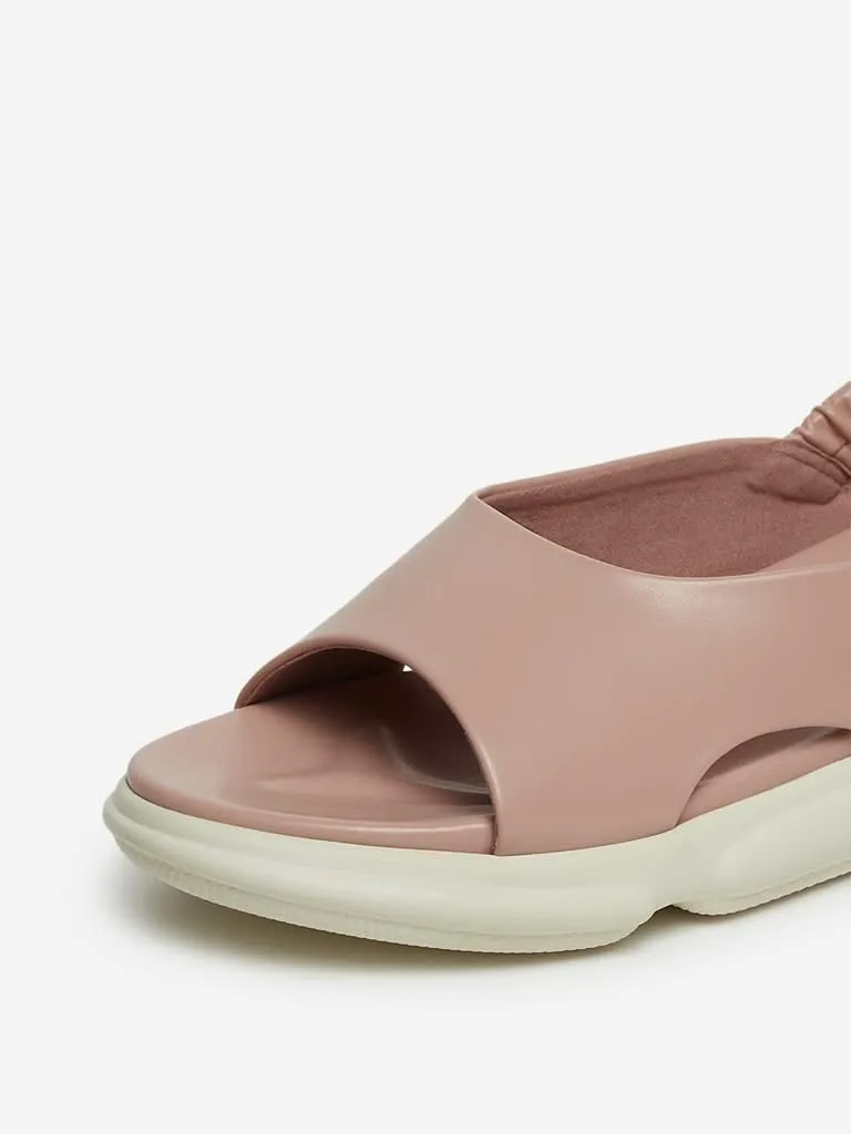 LUNA BLU Dusty Pink Peep-Toe Sandals